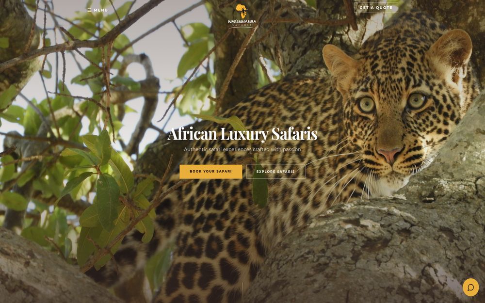 Waksm Namba Safaris website preview